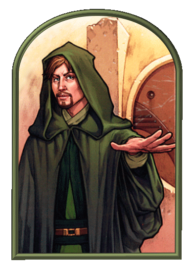 Corran in green Jedi robes
