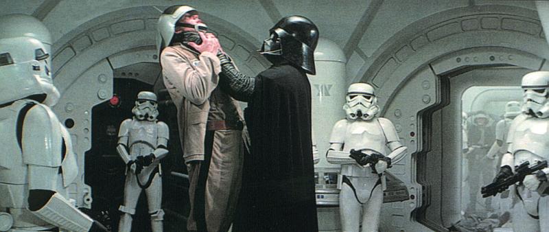 Vader choking a rebel